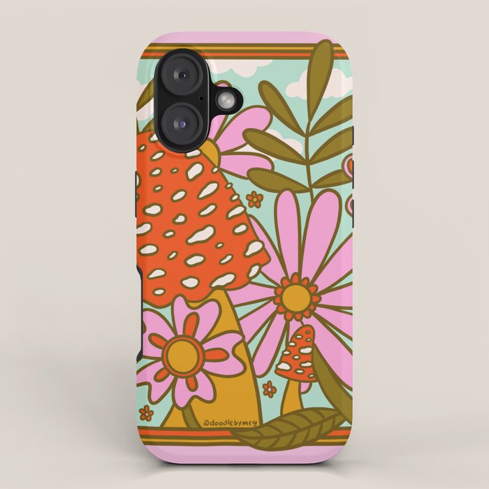 Mushrooms and Flowers iPhone Case Gallery Image 1