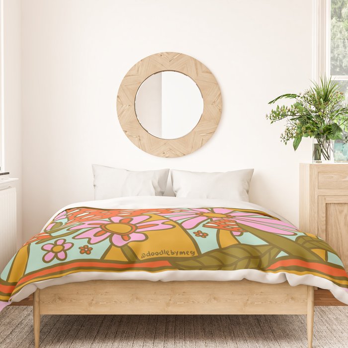Mushrooms and Flowers Duvet Cover Gallery Image 3