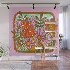 Mushrooms and Flowers Wall Mural Gallery Image 1