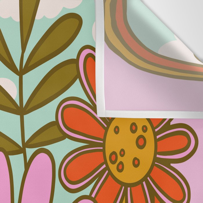 Mushrooms and Flowers Wall Tapestry Gallery Image 3