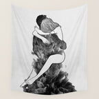 I find peace in your hug (E). Wall Tapestry Gallery Image 4