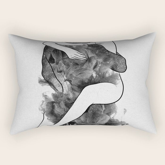 I find peace in your hug (E). Rectangular Pillow Gallery Image 1