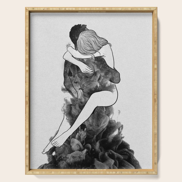 I find peace in your hug (E). Serving Tray Gallery Image 1