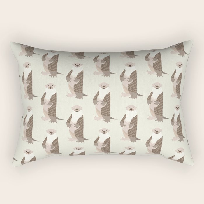 Whimsical Otter Rectangular Pillow Gallery Image 2