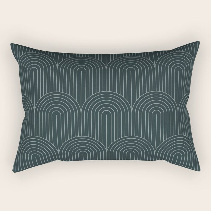 Art Deco Arch Pattern LI Rectangular Pillow Gallery Image 1