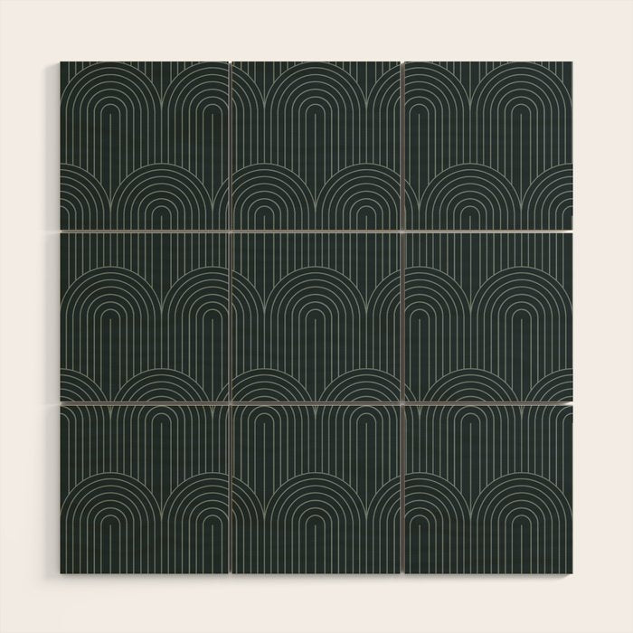 Art Deco Arch Pattern LI Wood Wall Art Gallery Image 1