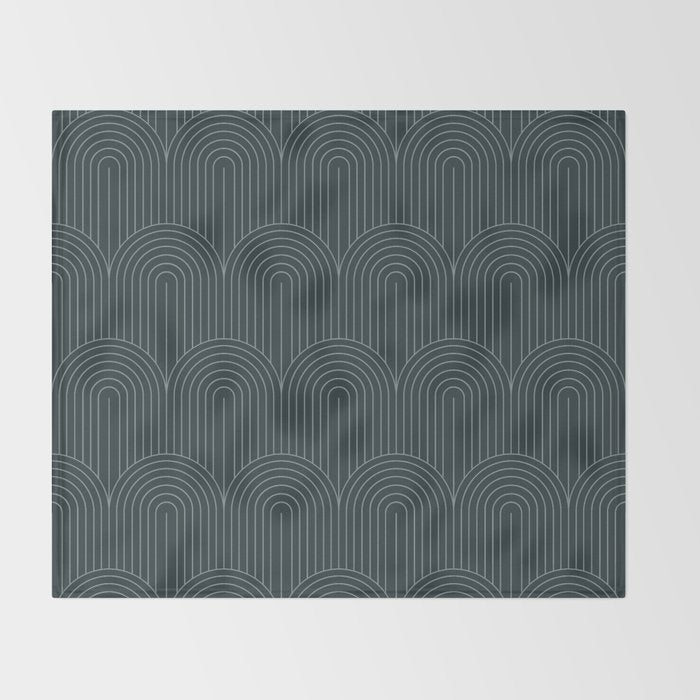 Art Deco Arch Pattern LI Throw Blanket Gallery Image 2