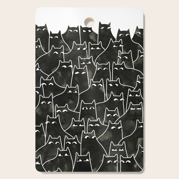 Suspicious Cats Cutting Board Gallery Image 1