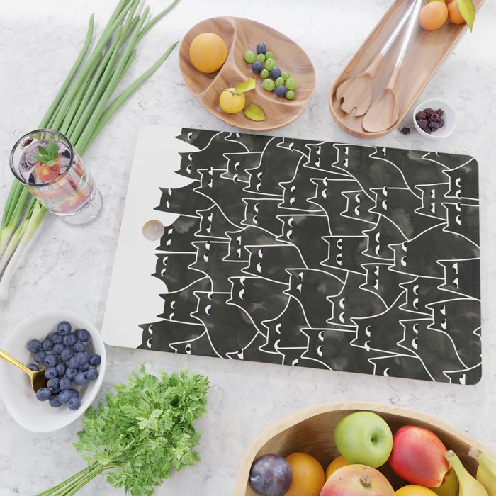 Suspicious Cats Cutting Board Gallery Image 2