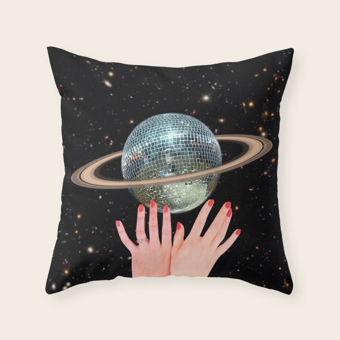 Saturn Disco Throw Pillow Gallery Image 6