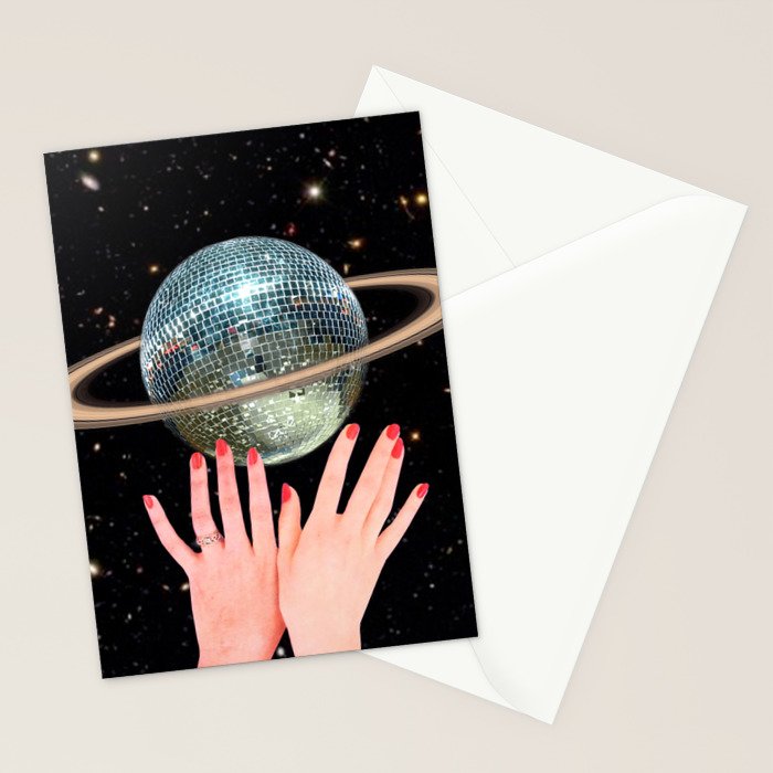 Saturn Disco Stationery Card Gallery Image 2