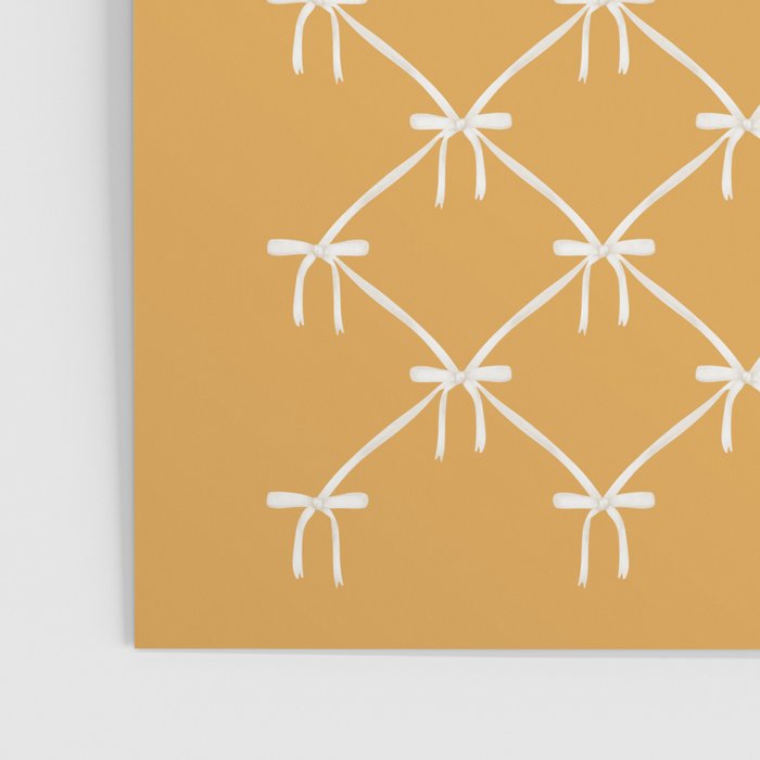 Bows & Ribbons Pattern XIX Peach Orange Poster Gallery Image 3