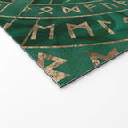 Web of Wyrd - Malachite, Leather and Golden texture Welcome Mat Gallery Image 2