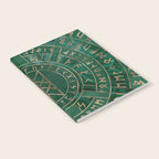 Web of Wyrd - Malachite, Leather and Golden texture Notebook Gallery Image 2