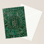 Web of Wyrd - Malachite, Leather and Golden texture Stationery Card Gallery Image 2