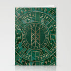 Web of Wyrd - Malachite, Leather and Golden texture Stationery Card Gallery Image 2