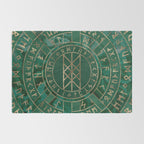 Web of Wyrd - Malachite, Leather and Golden texture Rug Gallery Image 2