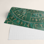 Web of Wyrd - Malachite, Leather and Golden texture Wrapping Paper Gallery Image 2