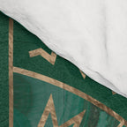 Web of Wyrd - Malachite, Leather and Golden texture Comforter Gallery Image 4