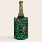 Web of Wyrd - Malachite, Leather and Golden texture Wine Chiller Gallery Image 2