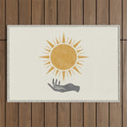 Sunburst Hand Outdoor Rug Gallery Image 1