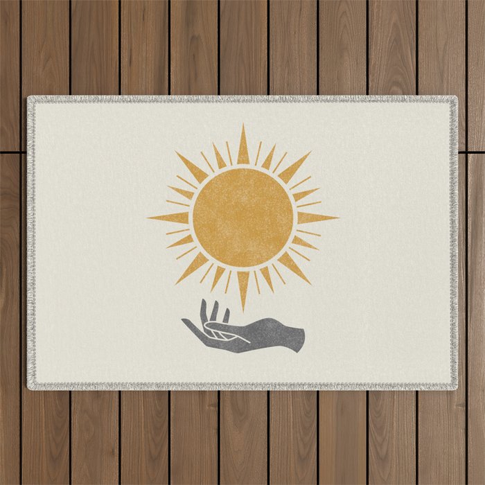 Sunburst Hand Outdoor Rug Gallery Image 1