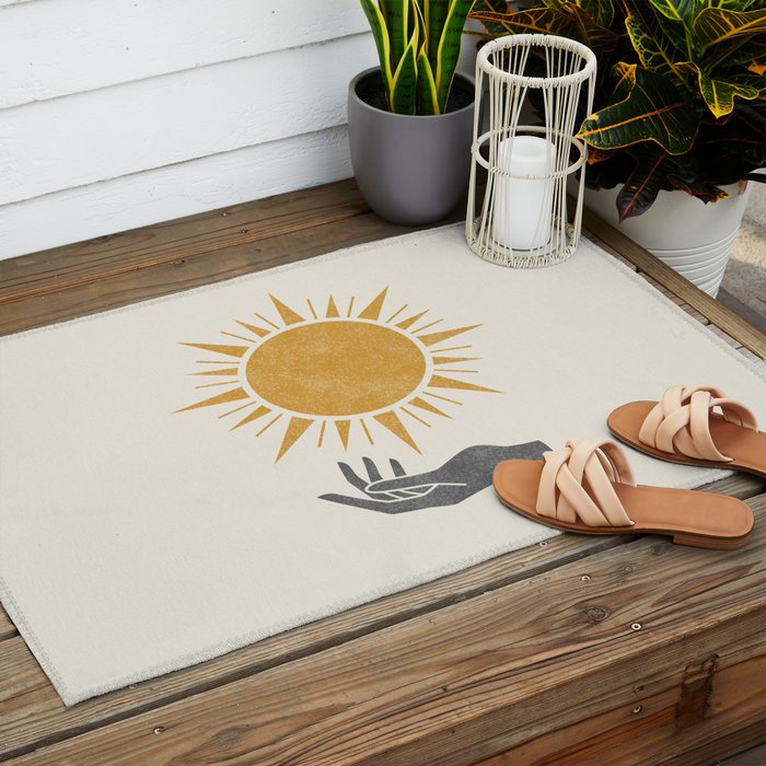 Sunburst Hand Outdoor Rug Gallery Image 2