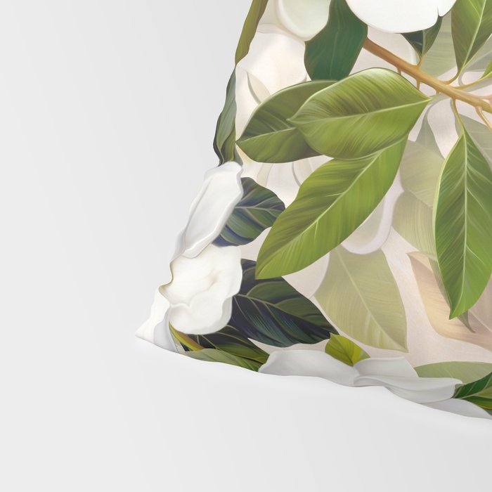Magnolia Flowers Spring Blossom Pillow Sham Gallery Image 4