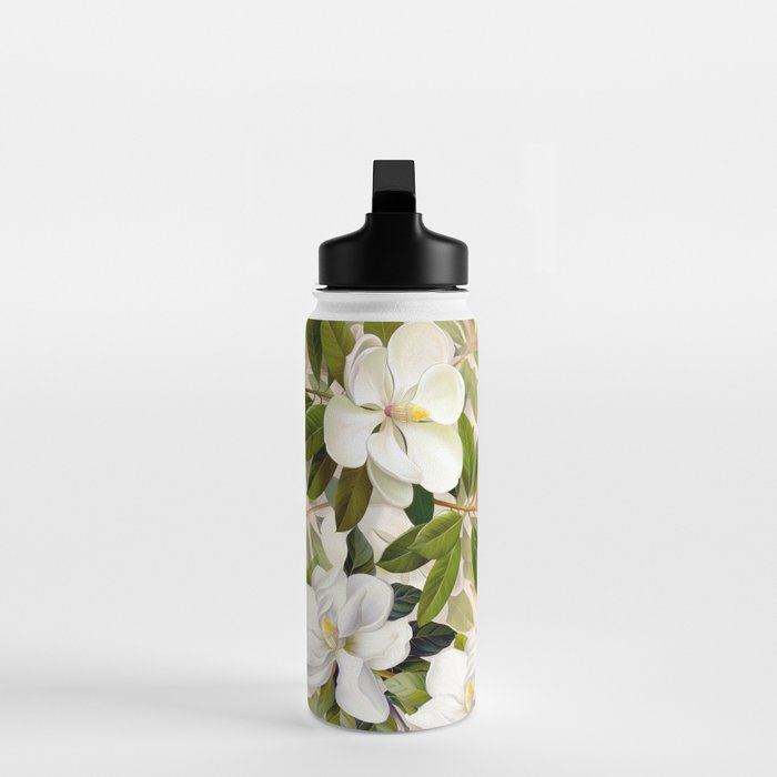 Magnolia Flowers Spring Blossom Water Bottle Gallery Image 3