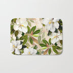 Magnolia Flowers Spring Blossom Bath Mat Gallery Image 1