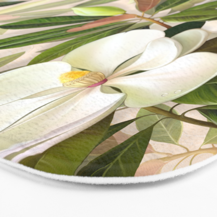 Magnolia Flowers Spring Blossom Bath Mat Gallery Image 3