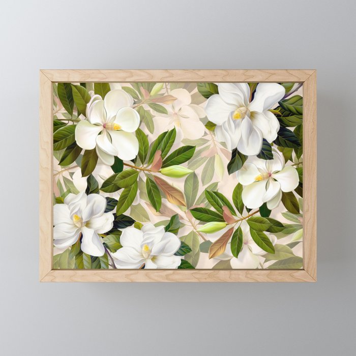 Magnolia Flowers Spring Blossom Mini Art Print Gallery Image 1