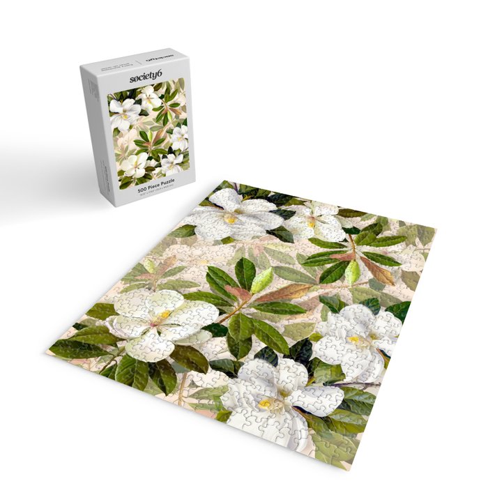 Magnolia Flowers Spring Blossom Jigsaw Puzzle Gallery Image 2