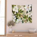 Magnolia Flowers Spring Blossom Wall Tapestry Gallery Image 2