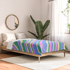 Wavy Stripes XV - 90s Pastel Comforter Gallery Image 2