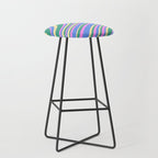 Wavy Stripes XV - 90s Pastel Stool Gallery Image 1
