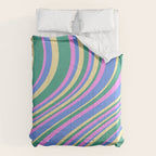 Wavy Stripes XV - 90s Pastel Comforter Gallery Image 6