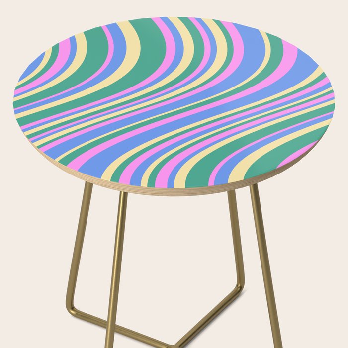 Wavy Stripes XV - 90s Pastel Side Table Gallery Image 2