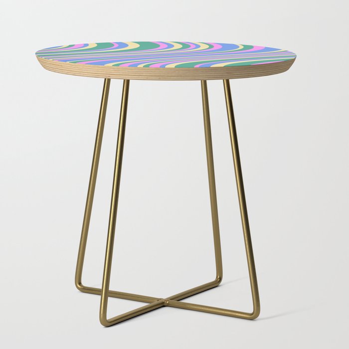 Wavy Stripes XV - 90s Pastel Side Table Gallery Image 1