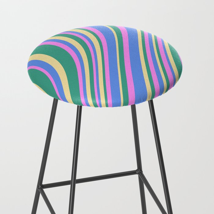 Wavy Stripes XV - 90s Pastel Stool Gallery Image 2