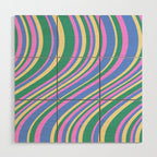 Wavy Stripes XV - 90s Pastel Wood Wall Art Gallery Image 1