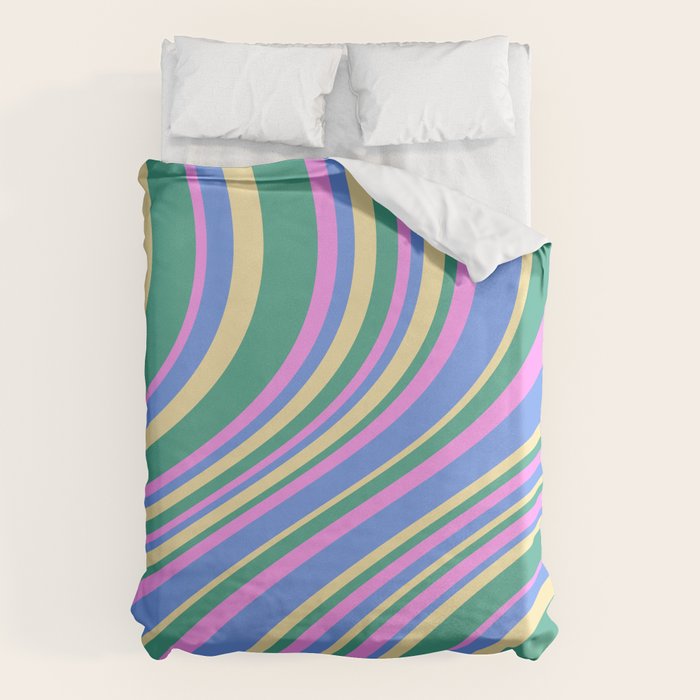 Wavy Stripes XV - 90s Pastel Duvet Cover Gallery Image 6
