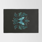 Mystical Luna Moth - Turquoise Rug Gallery Image 2