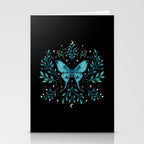 Mystical Luna Moth - Turquoise Stationery Card Gallery Image 2