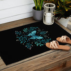 Mystical Luna Moth - Turquoise Outdoor Rug Gallery Image 2