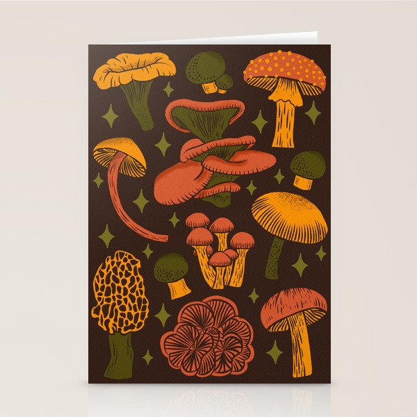 Texas Mushrooms âÂ Dark Multicolor Stationery Card Gallery Image 2