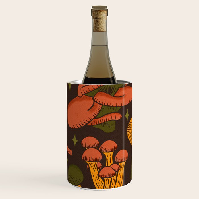 Texas Mushrooms âÂ Dark Multicolor Wine Chiller Gallery Image 1