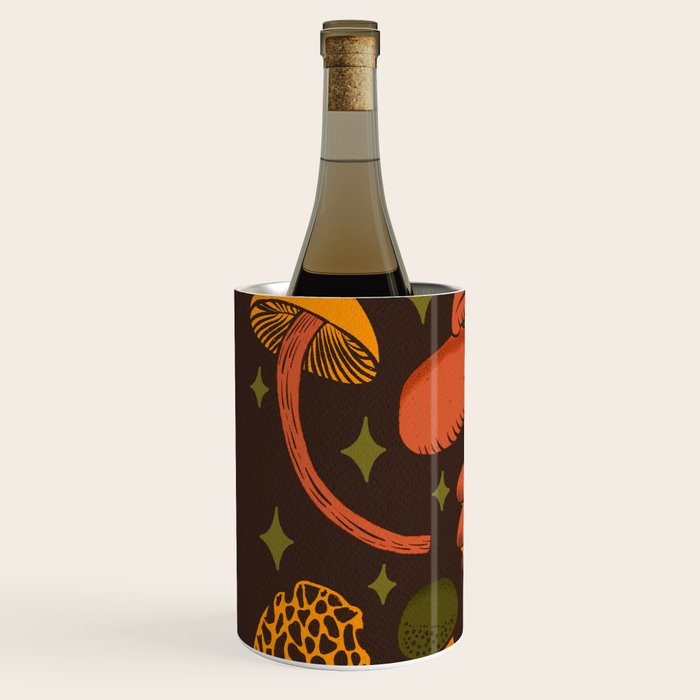 Texas Mushrooms âÂ Dark Multicolor Wine Chiller Gallery Image 2