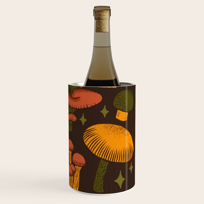 Texas Mushrooms âÂ Dark Multicolor Wine Chiller Gallery Image 3