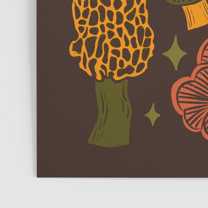 Texas Mushrooms âÂ Dark Multicolor Poster Gallery Image 3
